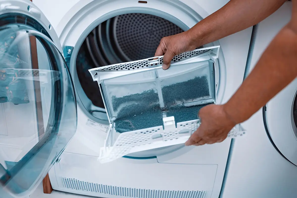 Clothes dryer vent cleaning to remove lint buildup and improve drying times while reducing hazards