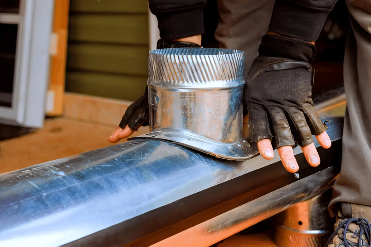 Skilled technician providing ductwork cleaning to enhance airflow and HVAC system performance